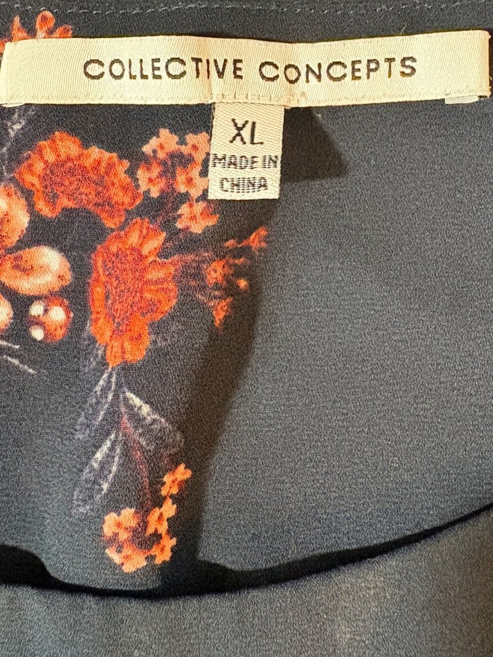 Collective Concepts Floral Boho Tank Top XL - Picture 5 of 5